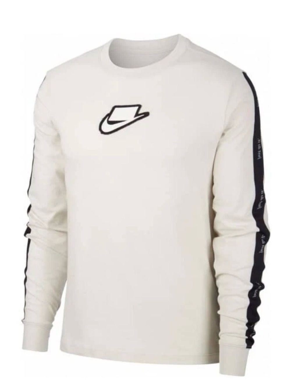 Nike Sportswear Sport Pack Taped Long Sleeve T-Shirt Light Bone/Black Men's M